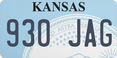 KS license plate 930JAG