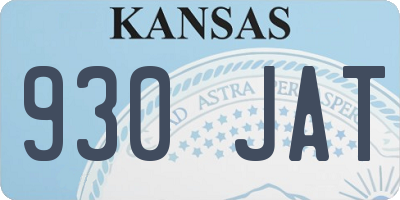 KS license plate 930JAT