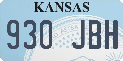 KS license plate 930JBH