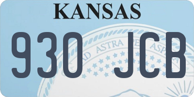 KS license plate 930JCB