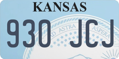 KS license plate 930JCJ