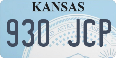 KS license plate 930JCP