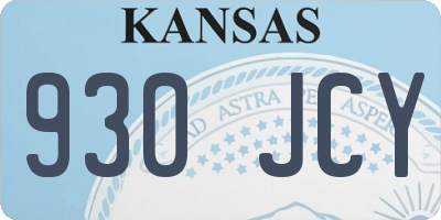 KS license plate 930JCY
