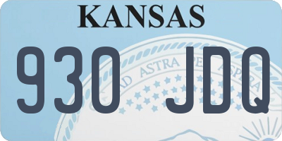 KS license plate 930JDQ