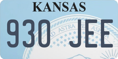 KS license plate 930JEE