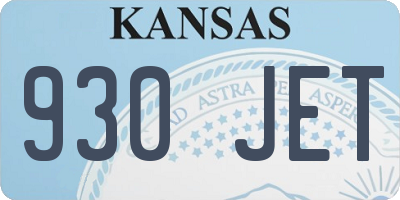 KS license plate 930JET