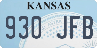 KS license plate 930JFB