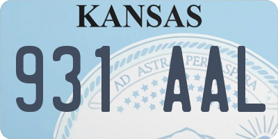 KS license plate 931AAL