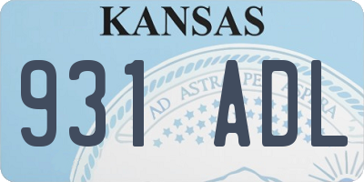 KS license plate 931ADL