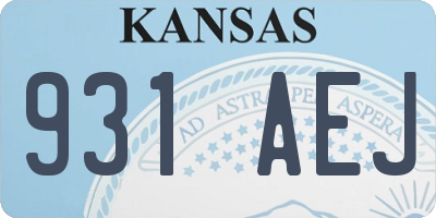 KS license plate 931AEJ