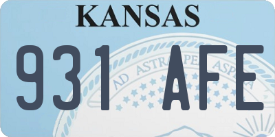 KS license plate 931AFE