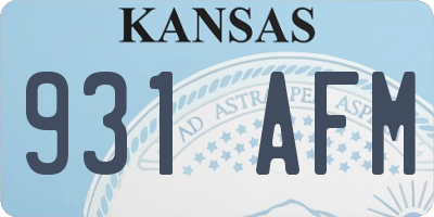 KS license plate 931AFM
