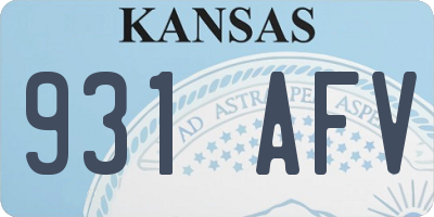 KS license plate 931AFV
