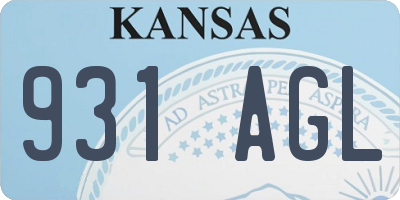 KS license plate 931AGL