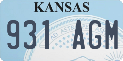 KS license plate 931AGM