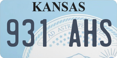 KS license plate 931AHS
