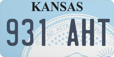 KS license plate 931AHT