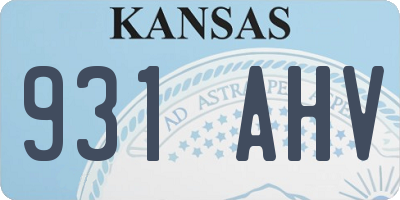 KS license plate 931AHV