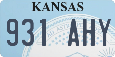 KS license plate 931AHY