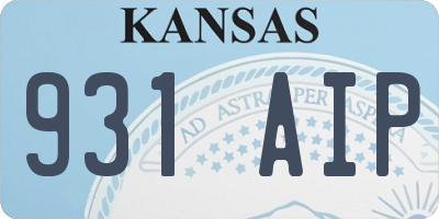 KS license plate 931AIP