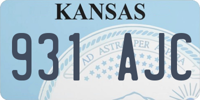 KS license plate 931AJC