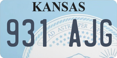 KS license plate 931AJG