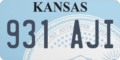 KS license plate 931AJI