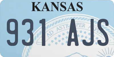 KS license plate 931AJS