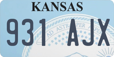 KS license plate 931AJX
