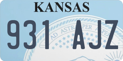 KS license plate 931AJZ