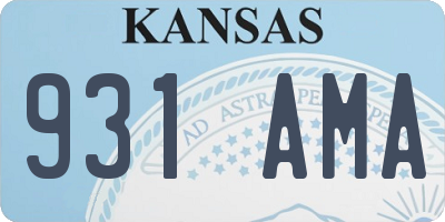 KS license plate 931AMA