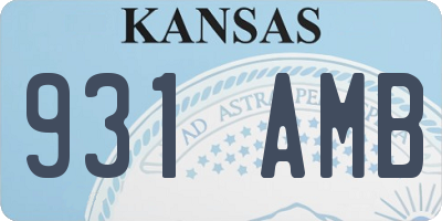 KS license plate 931AMB
