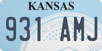 KS license plate 931AMJ