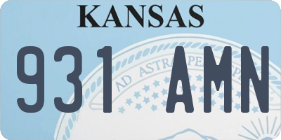 KS license plate 931AMN