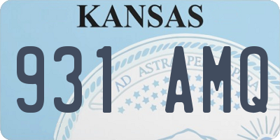 KS license plate 931AMQ