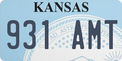KS license plate 931AMT