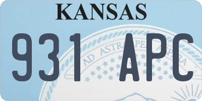 KS license plate 931APC