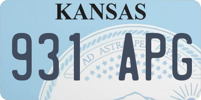 KS license plate 931APG
