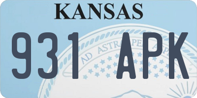 KS license plate 931APK