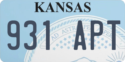KS license plate 931APT