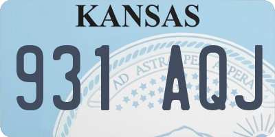 KS license plate 931AQJ