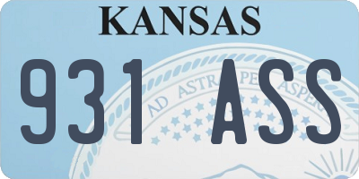 KS license plate 931ASS