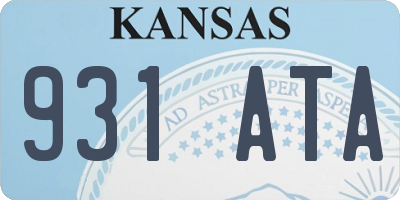 KS license plate 931ATA