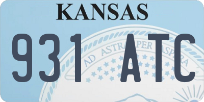 KS license plate 931ATC