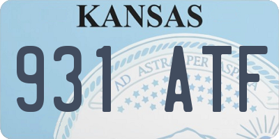 KS license plate 931ATF