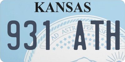 KS license plate 931ATH