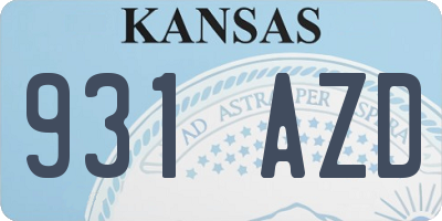 KS license plate 931AZD