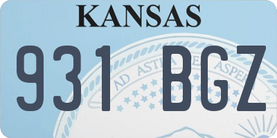 KS license plate 931BGZ