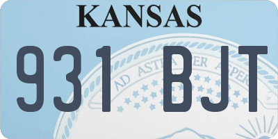 KS license plate 931BJT