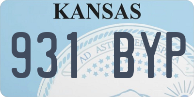 KS license plate 931BYP